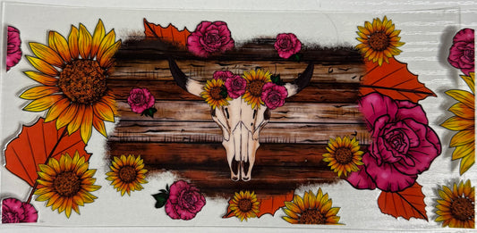 Bull Skull (Wood Grain)  - Wrap