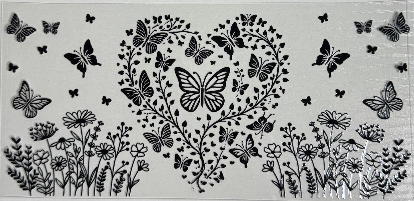 Butterfly (w/ Black Floral) - Wrap