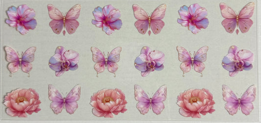 Butterfly (Pink w/Flowers) - Wrap