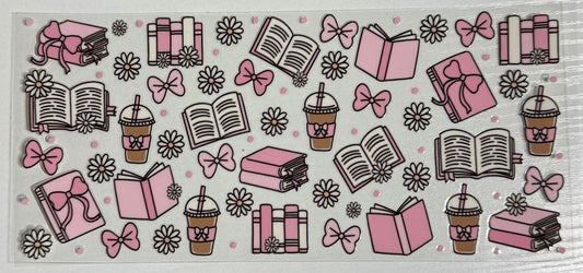 Books & Coffee (Pink) - Wrap