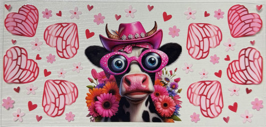 Cow (w/Pink Glass & Conchas) - Wrap