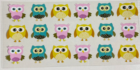 Owl (Pink Blue Yellow) - Wrap