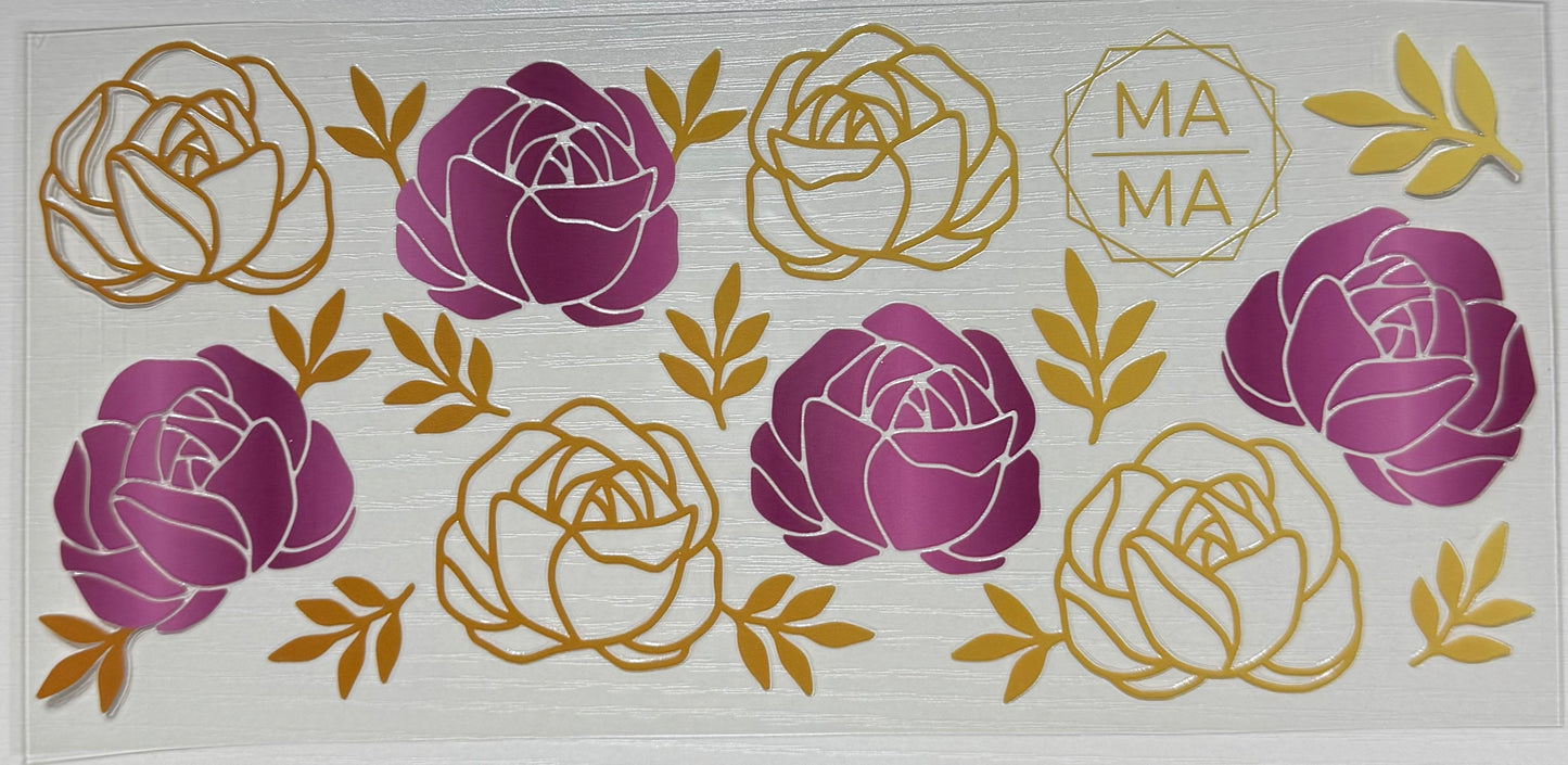 Mama (Purple & Gold Roses) - Wrap