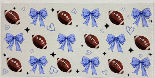 Bows (Blue w/Footballs) - Wrap