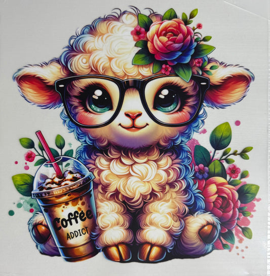 Cute Lamb w/ Coffee - DTF