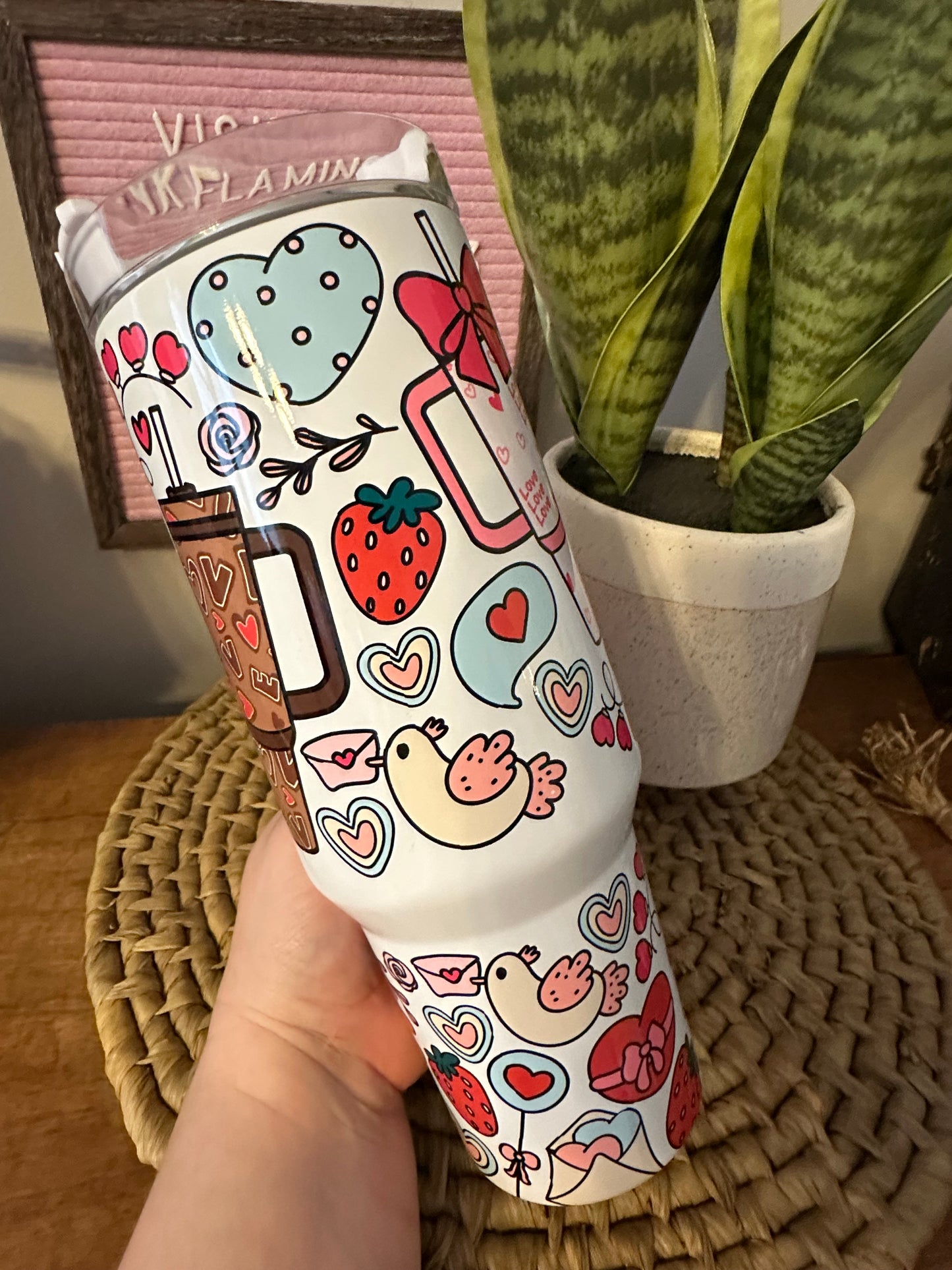 40oz w/Handle - Whimsical Love