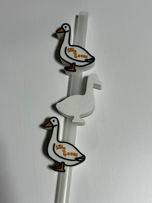 Silly Goose - 3d Straw Topper