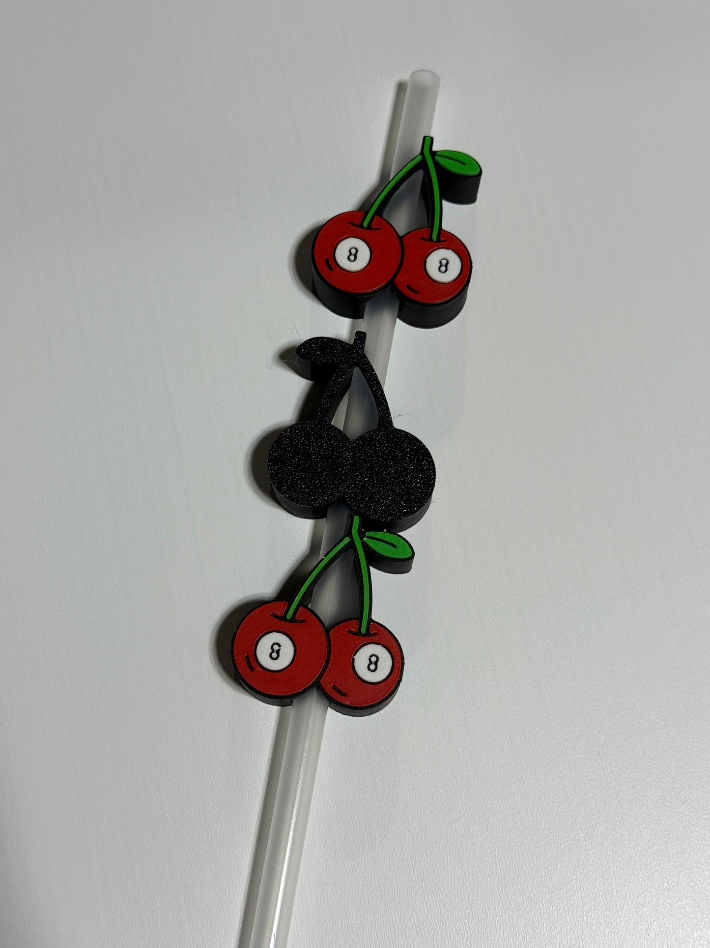 8-Ball Cherry - 3d Straw Topper