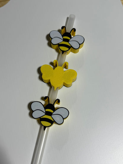Bee  - 3d Straw Topper