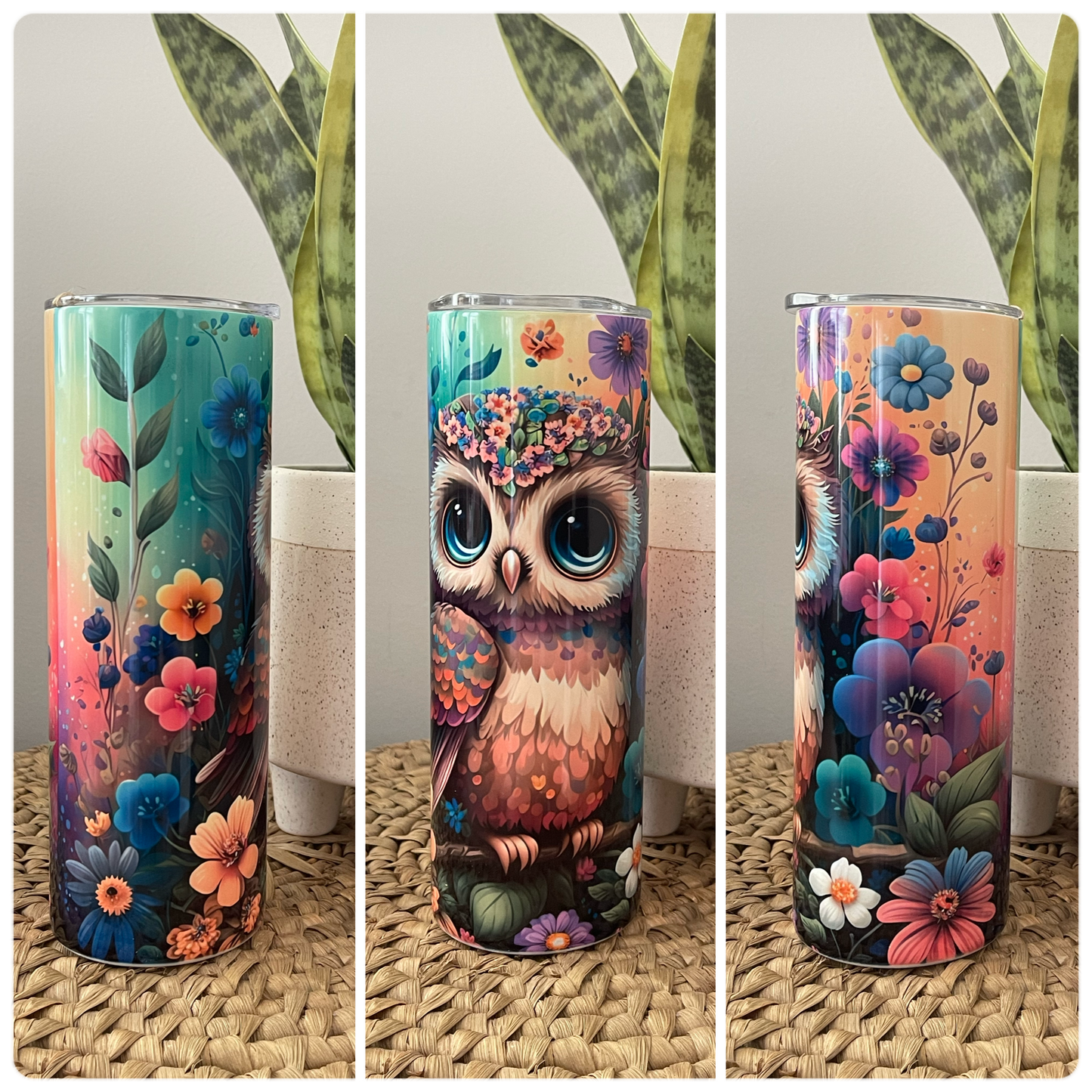 Colorful Owl- Sublimation Tumbler