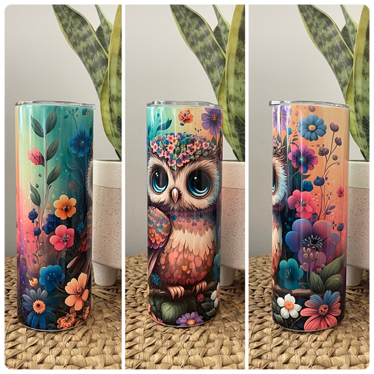 Colorful Owl- Sublimation Tumbler