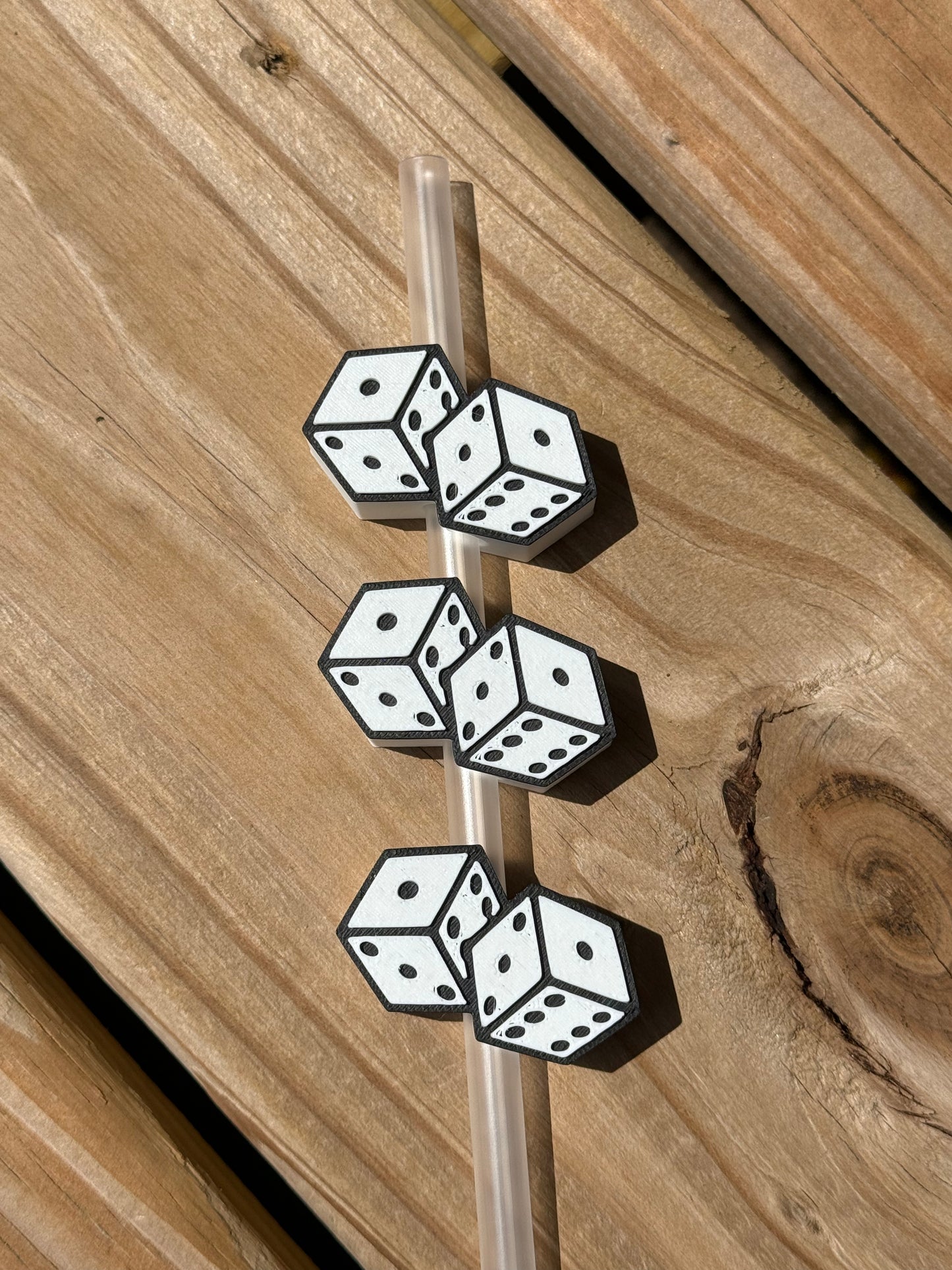 Dice - 3d Straw Topper
