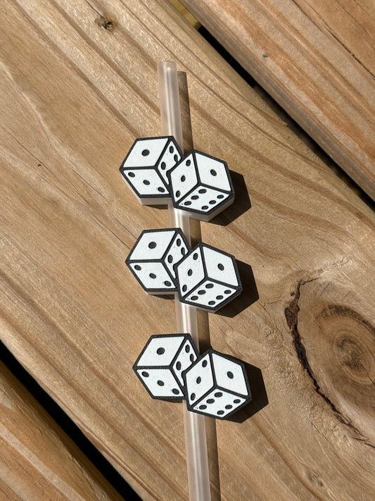Dice - 3d Straw Topper