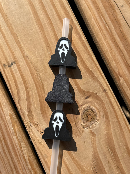 Ghost Face - 3d Straw Topper