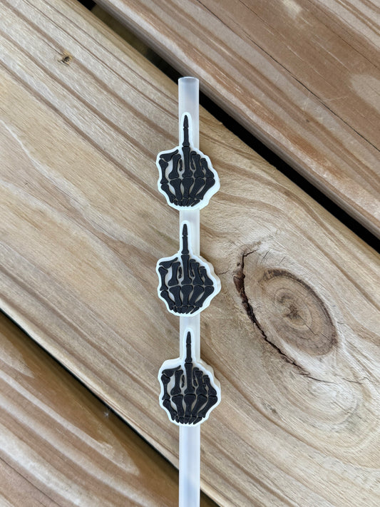 Finger Skelly - 3d Straw Topper