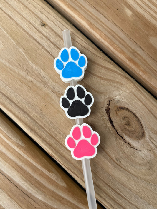 Paw Print - 3d Straw Topper