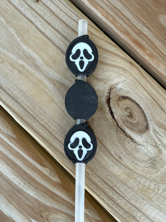 Scream Face - 3d Straw Topper