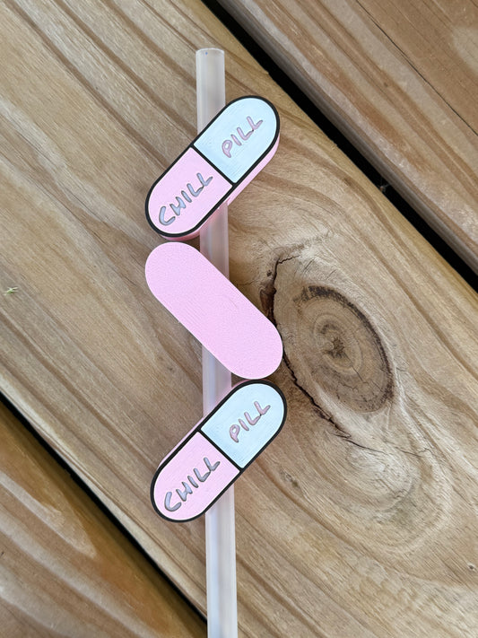 Chill Pill - 3d Straw Topper