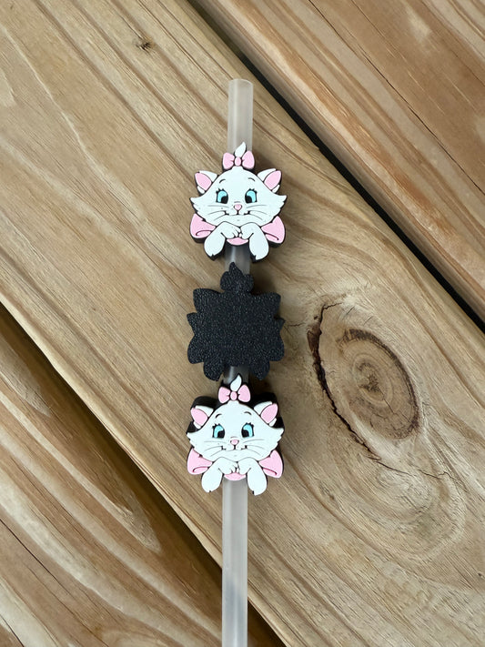 Marie Cat - 3d Straw Topper