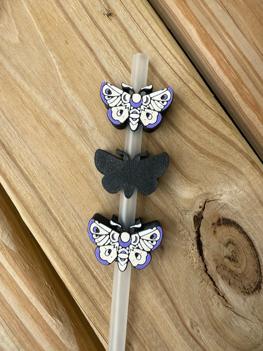 Moth- 3d Straw Topper