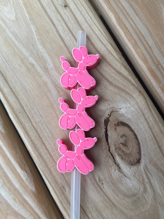 Balloon Dogs of Many Colors - 3d Straw Topper