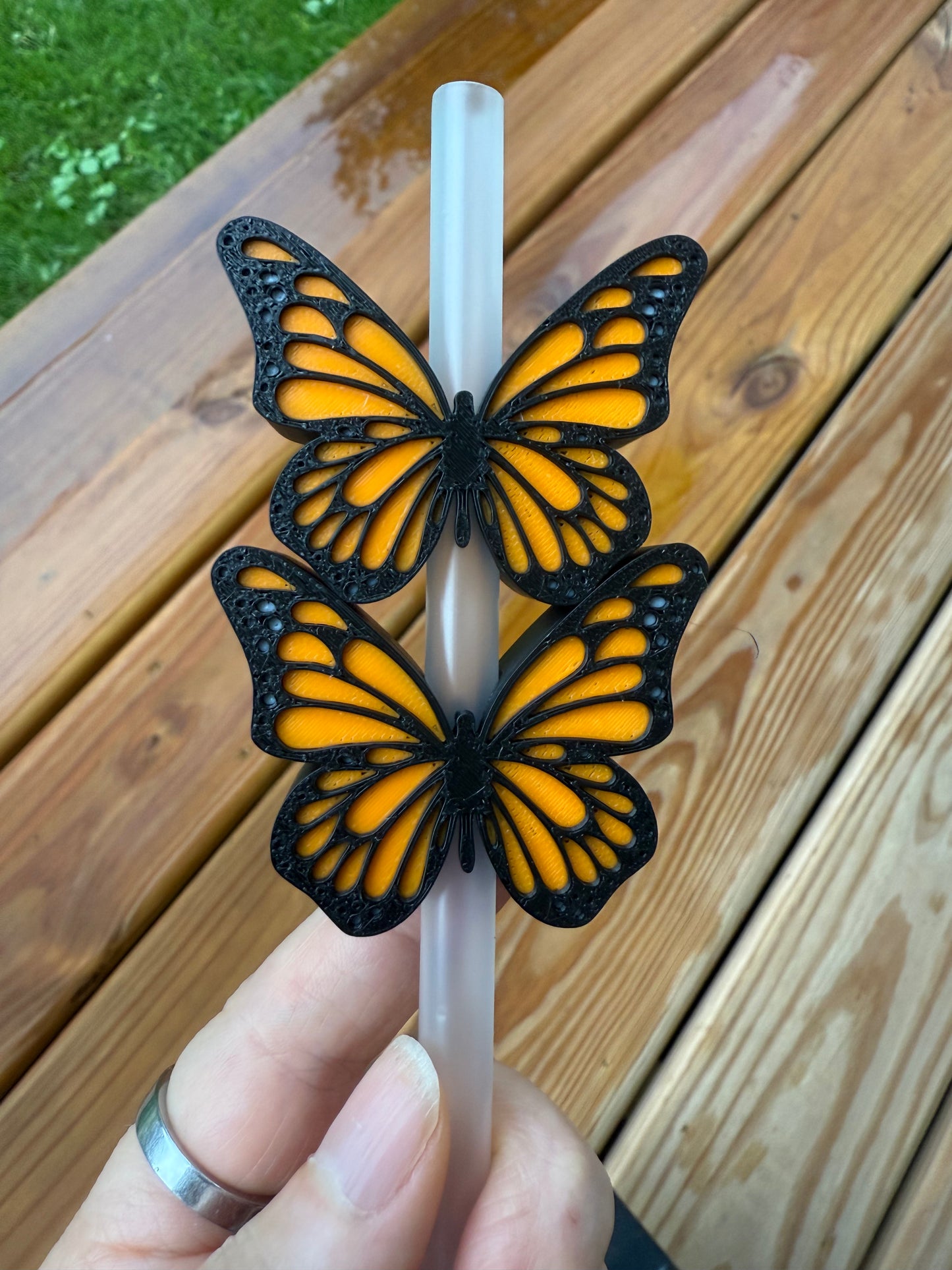 Monarch Butterfly - 3d Straw Topper