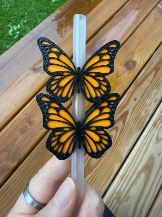 Monarch Butterfly - 3d Straw Topper