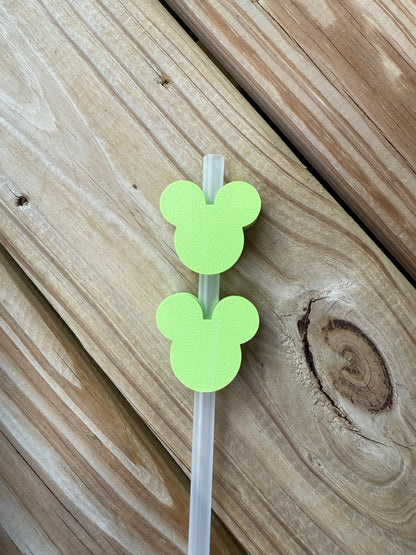 Mouse Heads of Many Colors - 3d Straw Topper
