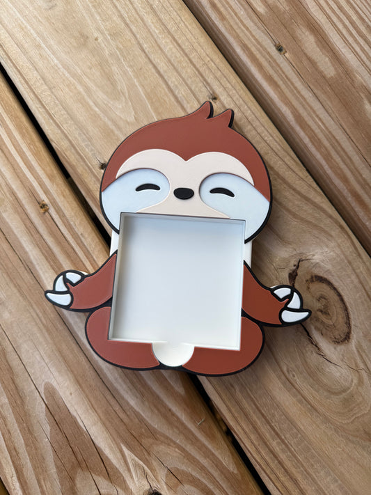 Zen Sloth - Post It Note Holder