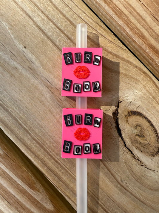 Book that Burns - 3d Straw Topper