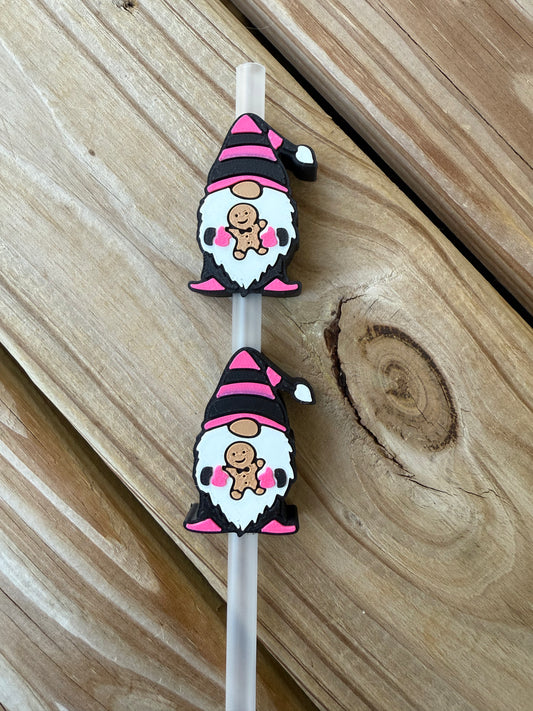 Gnome w/Gingerbread - 3d Straw Topper