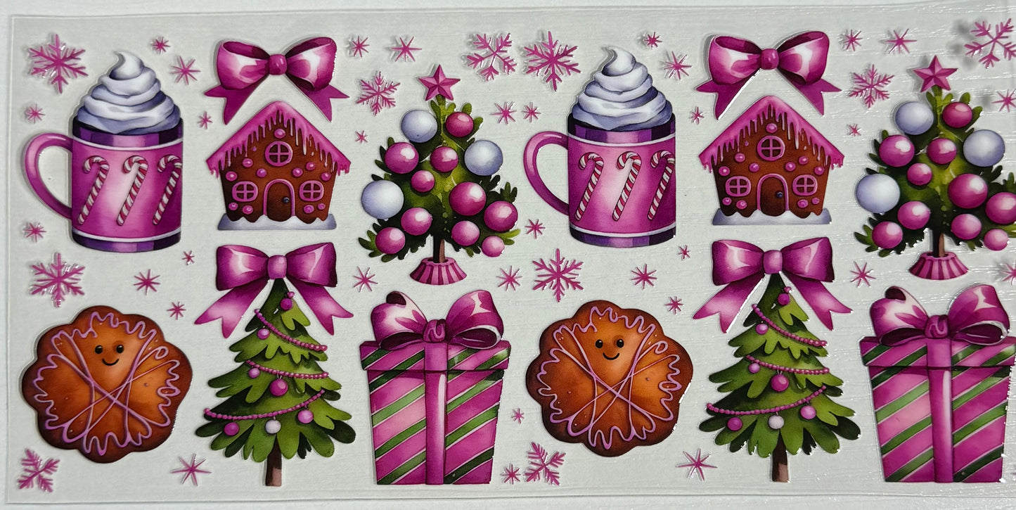 Winter (Pink Christmas w/Trees & Gifts) - Wrap