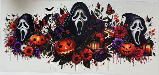 Spooky (Scream Face w/Pumpkins & Lanterns) - Wrap