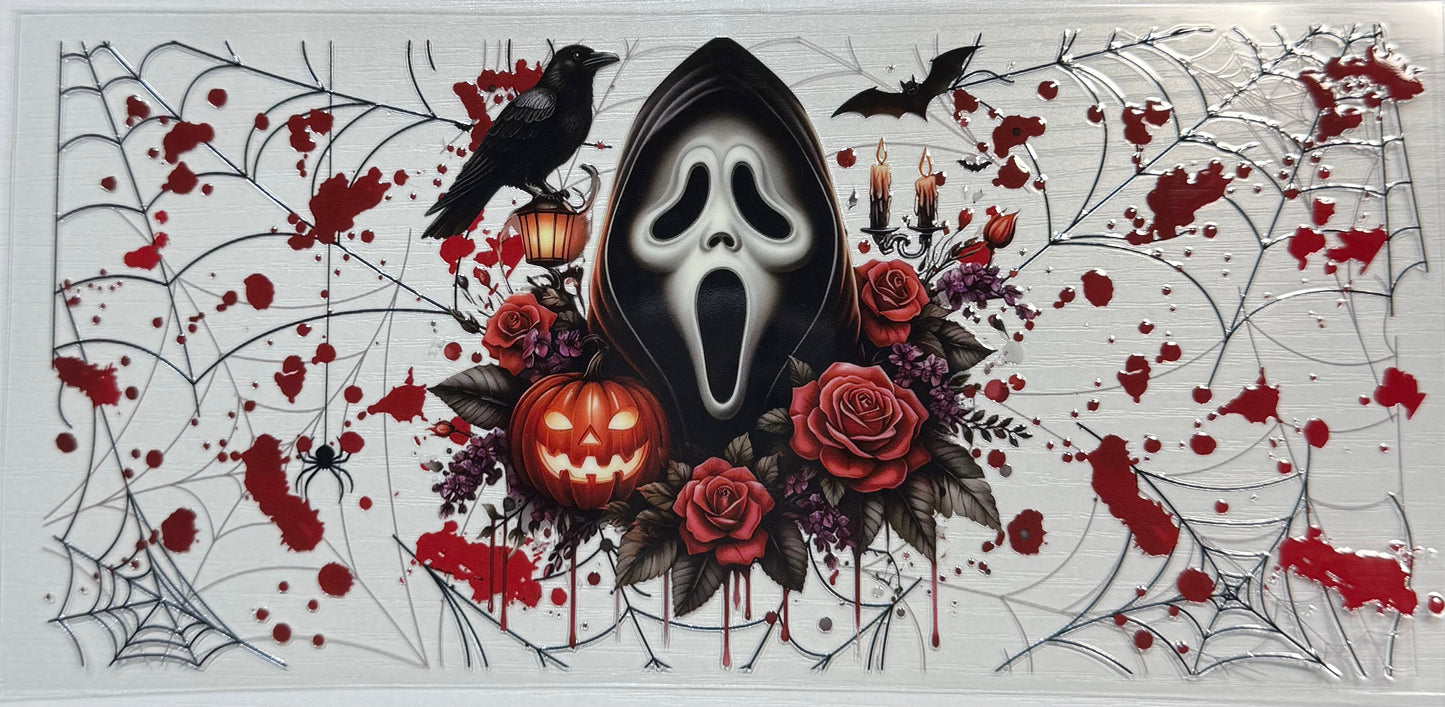 Spooky (Scream Face w/Black Bird & Roses) - Wrap