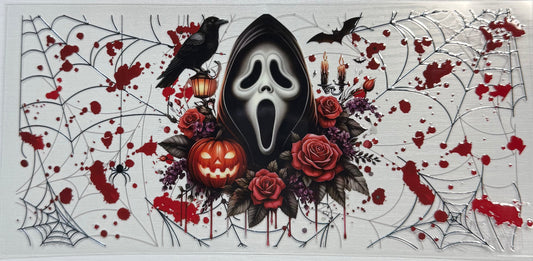 Spooky (Scream Face w/Black Bird & Roses) - Wrap