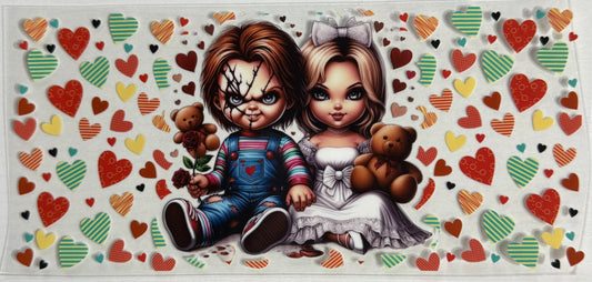 Spooky (Chucky & Tiffany w/Hearts) - Wrap