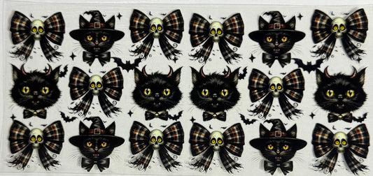 Spooky (Witch Cats & Plaid Bows) - Wrap