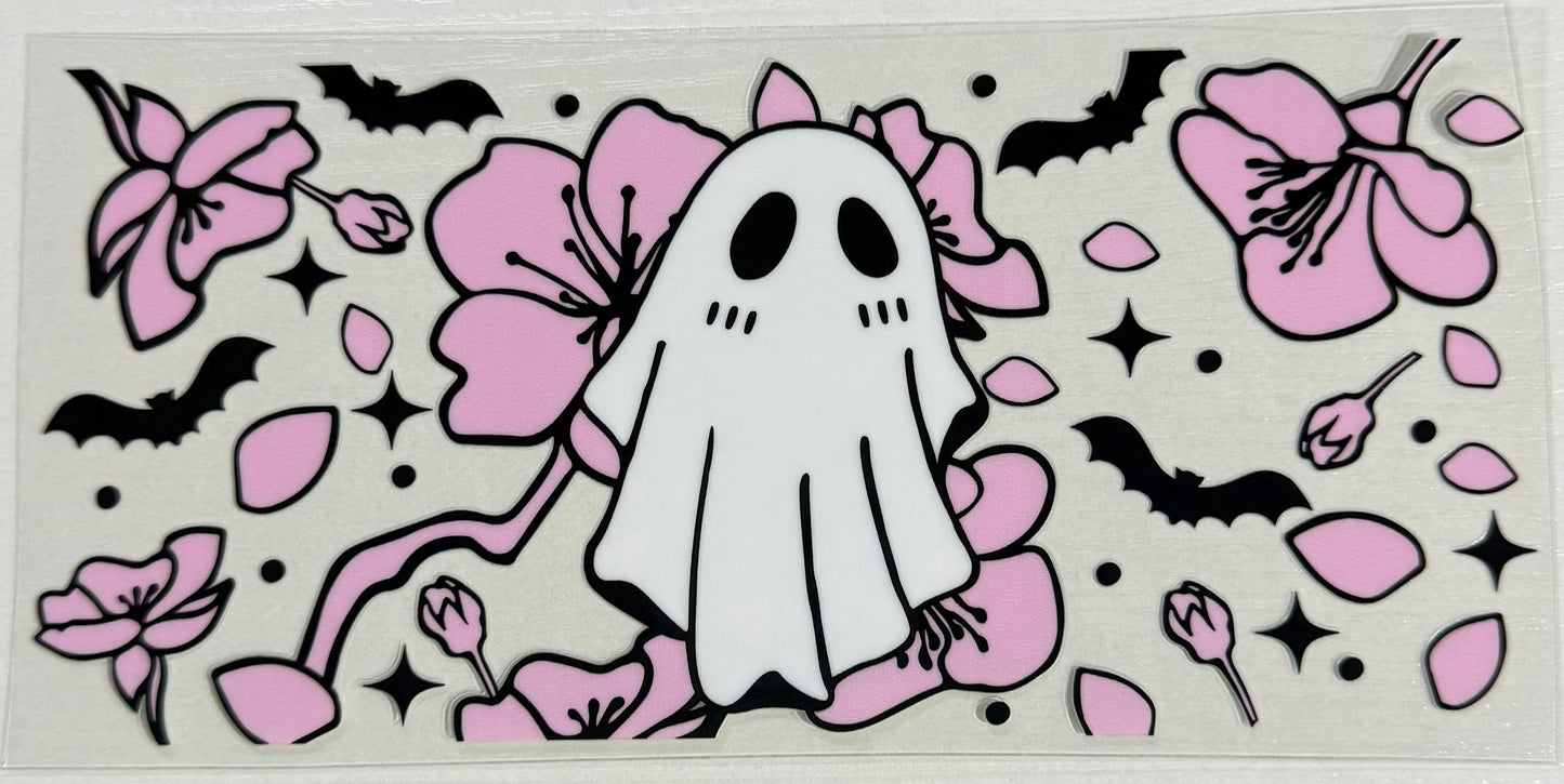 Spooky (Ghost w/Pink Flowers) - Wrap
