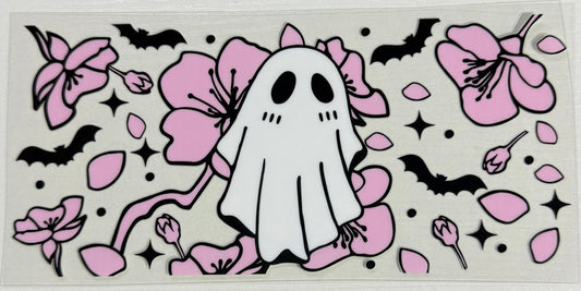 Spooky (Ghost w/Pink Flowers) - Wrap