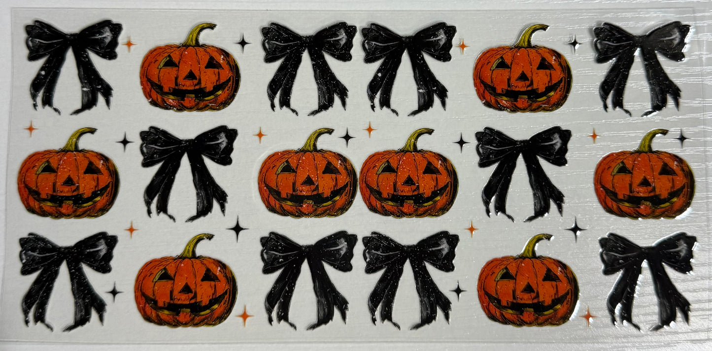 Spooky (Pumpkins & Black Bows) - Wrap