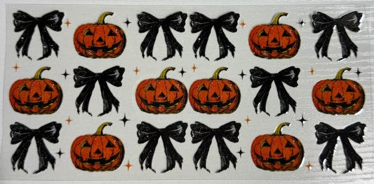 Spooky (Pumpkins & Black Bows) - Wrap