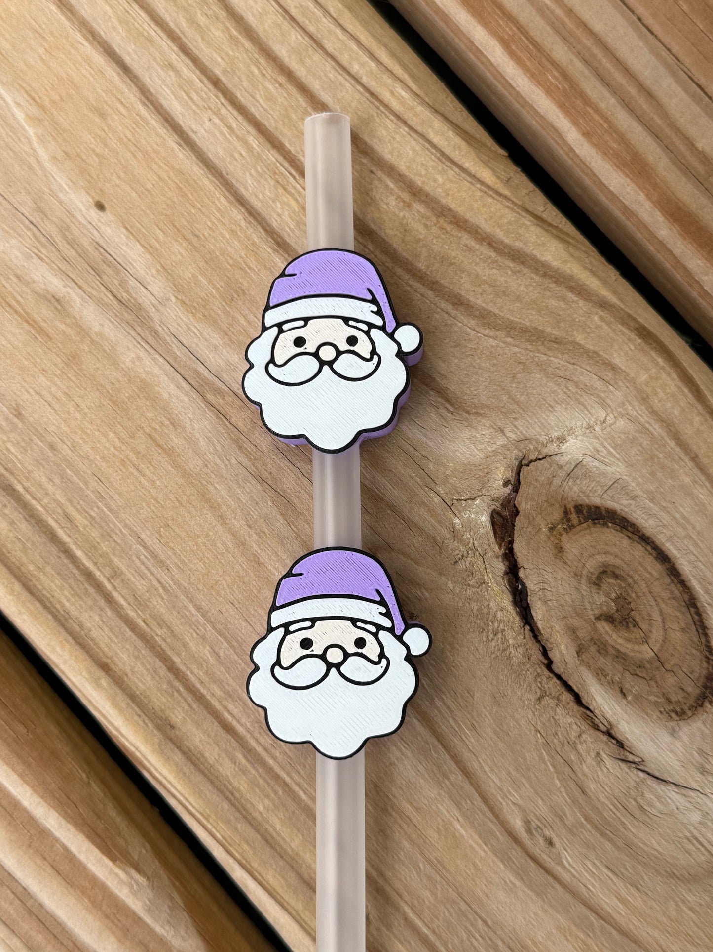 Santa - 3d Straw Topper