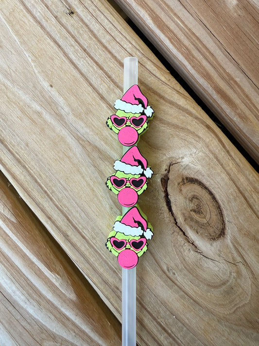 Bubble Gum Green Man - 3d Straw Topper