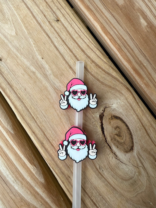 Peaceful Santa - 3d Straw Topper