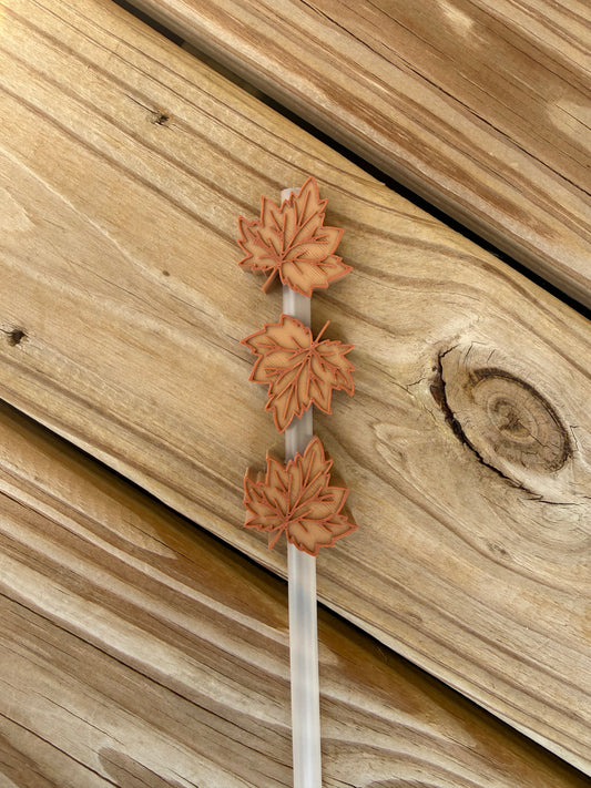 Fall Leaves - 3d Straw Topper