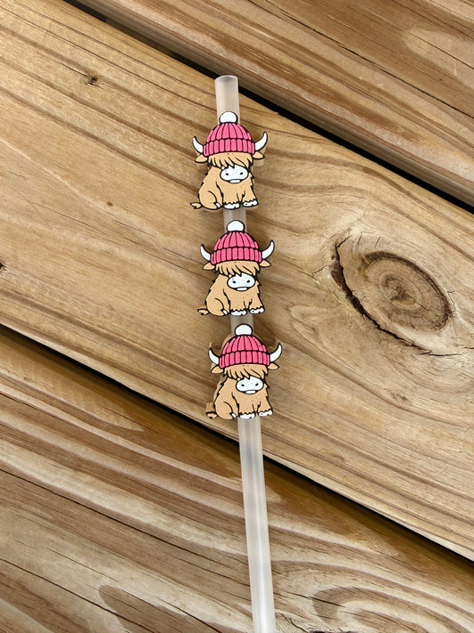 Highland w/Beanie - 3d Straw Topper