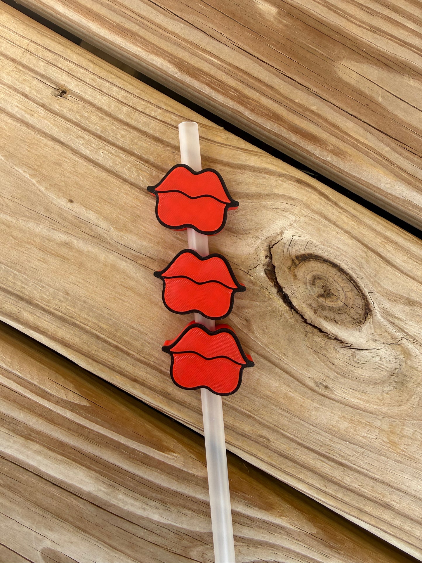 Lips - 3d Straw Topper