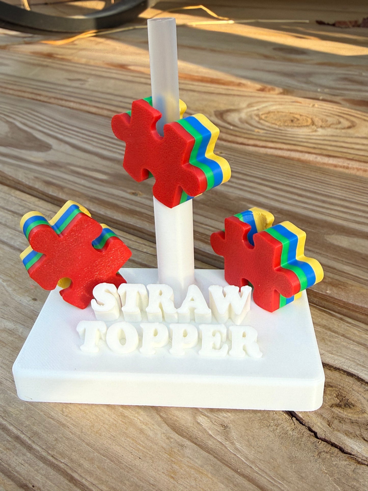 Puzzle Piece - 3d Straw Topper