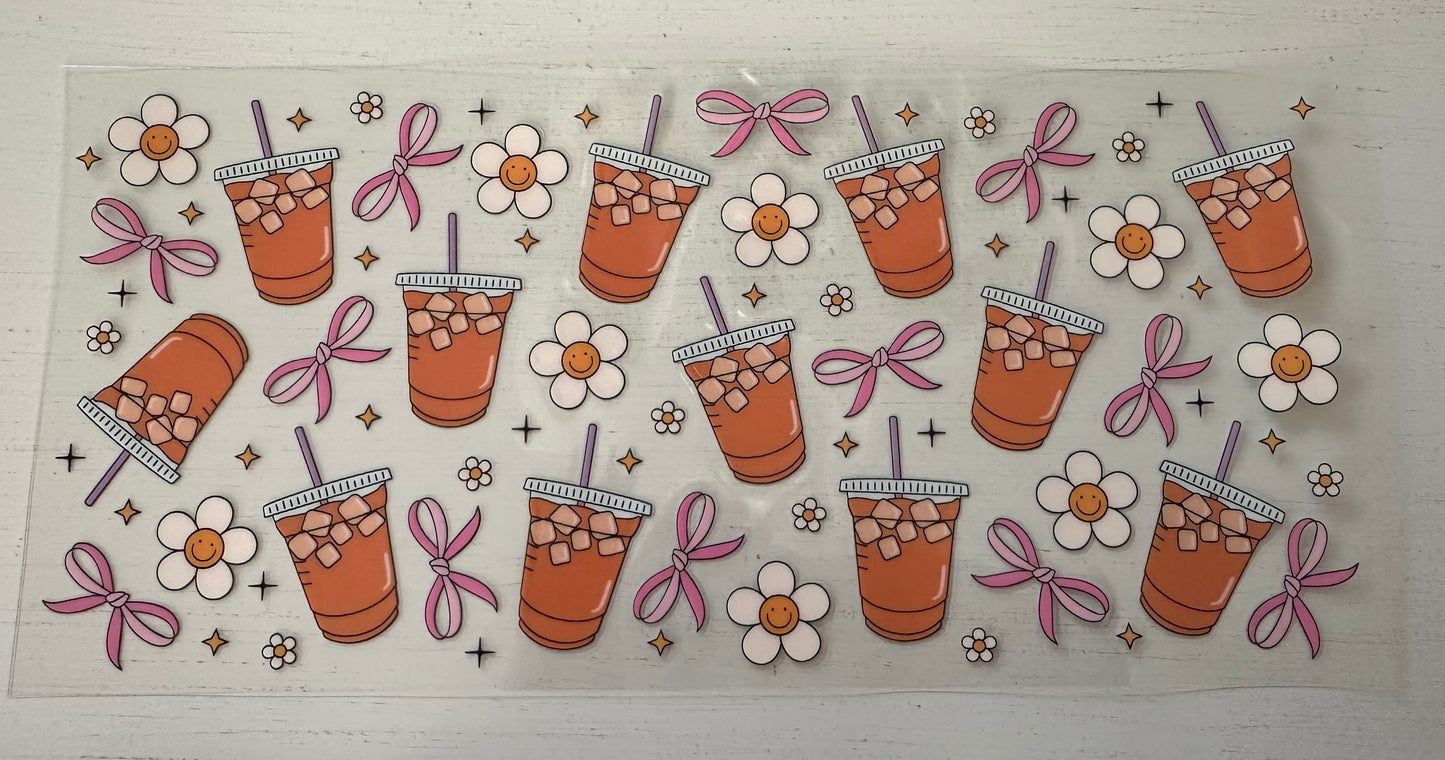 Coffee Floral w/ Bows - Wrap