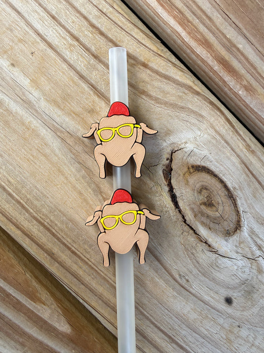 Friendly Turkey - 3d Straw Topper